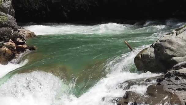 Agua Limpia Dulce Cascadas Nooksack Washington — Vídeos de Stock