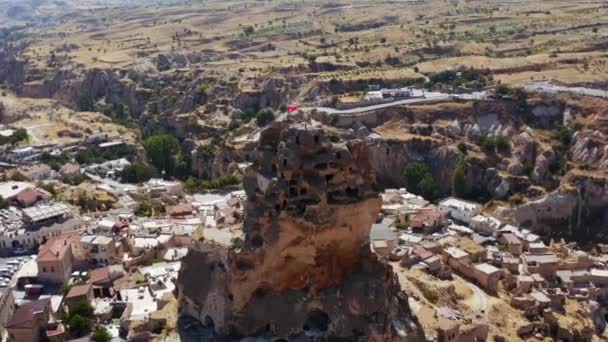 Vue Aérienne Château Uchisar Cappadoce Turquie — Video