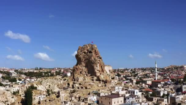 Veduta Aerea Uchisar Cappadocia Una Valle Della Civiltà Che Creato — Video Stock