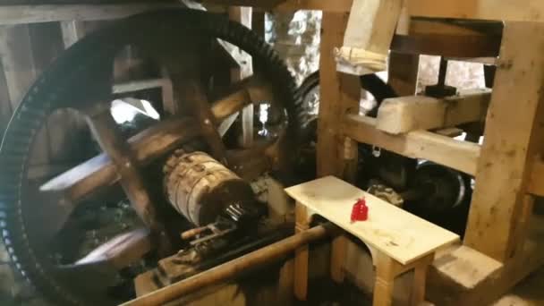 Παλιό Ξύλινο Πριονιστήριο Παλιό Μύλο — Αρχείο Βίντεο