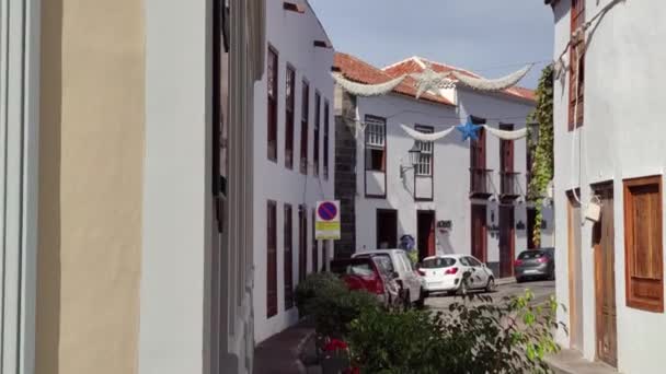 Calle Vista Ciudad Garachico Tenerife Islas Canarias España — Vídeos de Stock