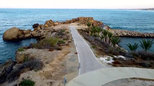 Reggeli Nézet Drónommal Ciprusi Hotel Előtt — Stock videók
