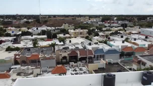 Доминиканская Республика Бани 2022 Беспилотник Пролетает Над Жилым Районом Бани — стоковое видео