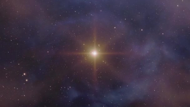 Étoile Brillante Dans Univers — Video