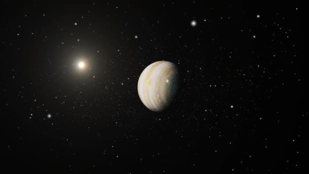 Planeet Jupiter Sterren — Stockvideo