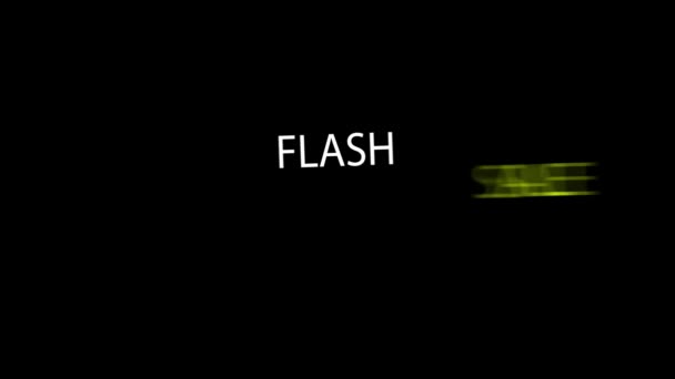 Pantalla Negra Animación Texto Venta Flash — Vídeo de stock