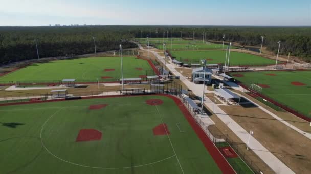 Flygfoto Över Panama City Beach Sports Complex Florida Usa — Stockvideo