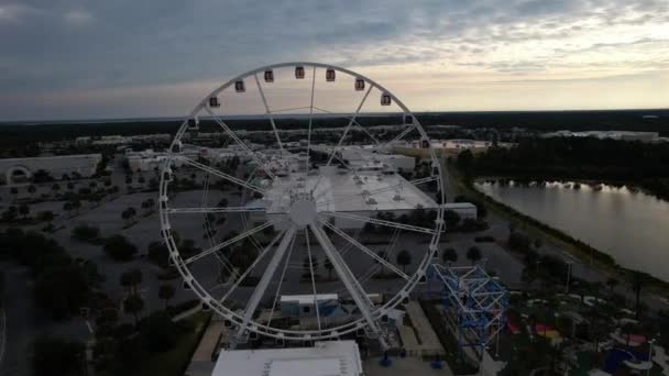 Skywheel Panama City Beach Pier Park Florida Usa Aerea — Video Stock
