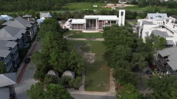 Augustine Green Park Rosemary Beach Florida Verenigde Staten Vanuit Lucht — Stockvideo