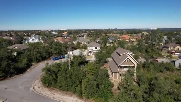 Okouzlující Sousedství Blízkosti Moře Floridě Usa Letecký Záběr — Stock video