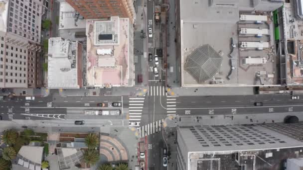 Aerial Bird Eye Shot Looking Streets San Francisco Union Square — Stock Video