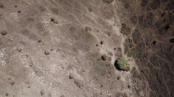 Luftaufnahme Des Verbrannten Landes Nach Den Gewaltigen Waldbränden 2021 Sardinien — Stockvideo