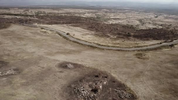 Aerial Establishing Shot Burnt Land Huge Wildfires 2021 Sardinia Black — Stock Video