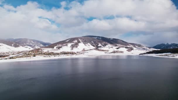 Dillan Reservoir Colorado Usa Letecké Záběry Drone Létání Přes Jezero — Stock video
