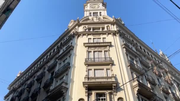 Rosario Argentina Imágenes Del Skyline Ciudad Edificios Arquitectura Recorren Centro — Vídeo de stock