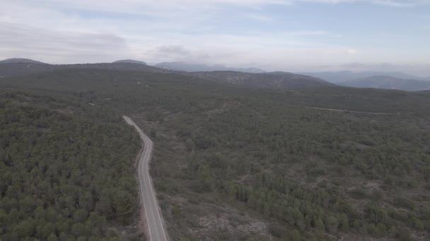 Letecký Pohled Horské Silnice — Stock video