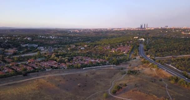 Renfe Cercanas Train Die Van Princepipe Pio Naar Aravaca Gaat — Stockvideo