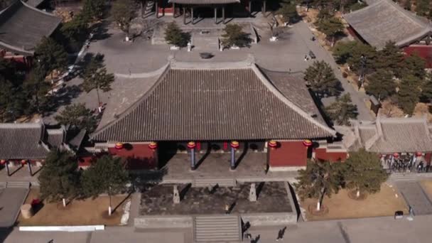 Vue Aérienne Ancien Temple Chinois — Video