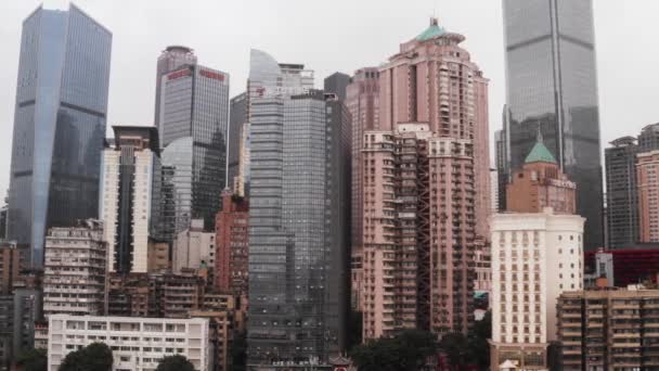 Chonqing Çin Gökdelenler Yükseliyor — Stok video