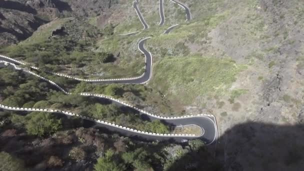 Teneryfa Drona Wyspy Kanaryjskie Droga Montażu Teide — Wideo stockowe