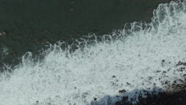 Tenerife Desde Drone Islas Canarias Overhead Isla Negro Playa — Vídeo de stock