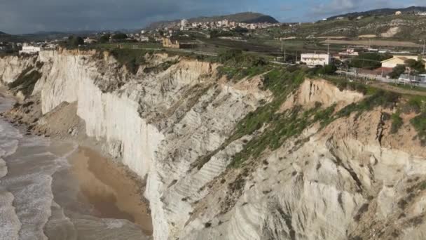 Aerial View Famous Stair Turks Sisilia — Stok Video