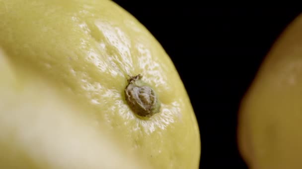 Перев Язка Macro Closeup Свіжих Лимонів Деталь Шкіри — стокове відео