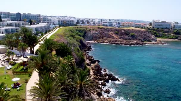 Lazy Ημέρα Στην Παραλία Στην Κύπρος — Αρχείο Βίντεο