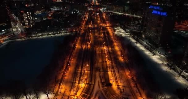 Miejski Miejski Metropolita Ustalam Strzał Błękitny Godzina Wschód Słońca Piękna — Wideo stockowe