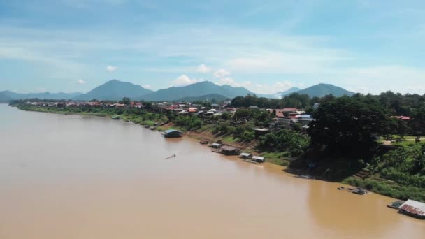 Chiang Khan Prowincji Loei Tajskiej Granicy Laosu Północno Wschodniej Tajlandii — Wideo stockowe