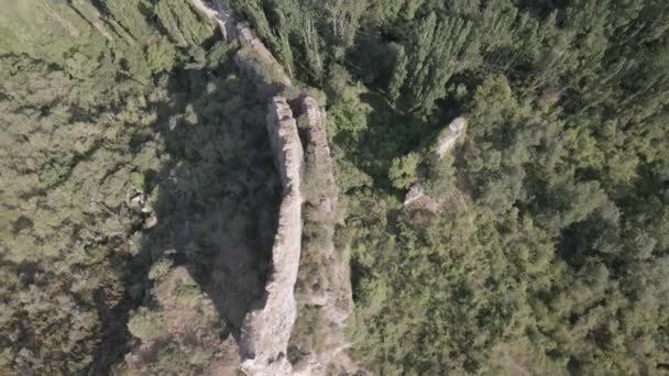 Vista Aérea Una Pared Roca Natural — Vídeo de stock