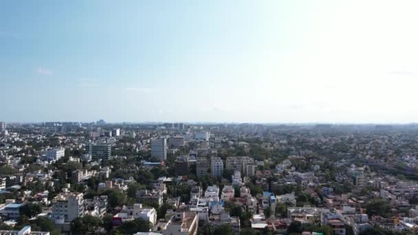 Vista Aérea Ciudad Chennai Chennai Área Metropolitana Ubicada Sur India — Vídeo de stock