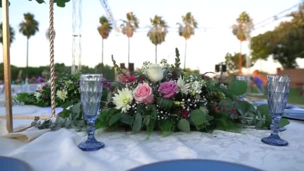 Fej Tábla Esküvői Fogadás — Stock videók
