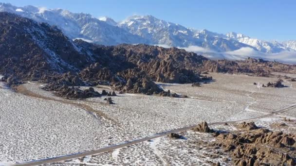 Alabama Hills California Geological Treasure Seeing Panning Wide — Stock Video