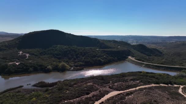 Drone Aereo Rallentatore Girato Calavera Hills Una Giornata Estiva Con — Video Stock