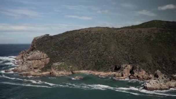 Blick Auf Knysna Heads South Africa Von Einem Aussichtspunkt — Stockvideo