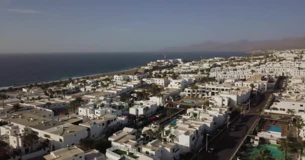 Drohnenvideo Von Lanzarote Puerto Del Carmen — Stockvideo