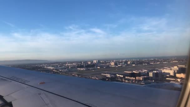 Avión Aterrizando Aeropuerto Los Ángeles — Vídeos de Stock