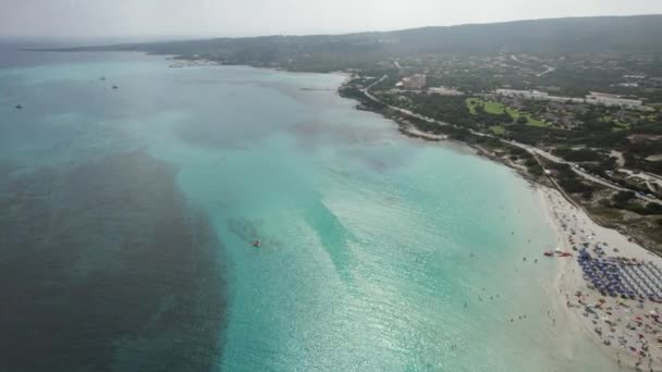 Órbita Aérea Revelando Tiro Pelosa Uma Das Praias Mais Bonitas — Vídeo de Stock