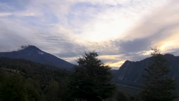 Volcán Villarrica Liberando Cenizas Pucn Chile — Vídeos de Stock