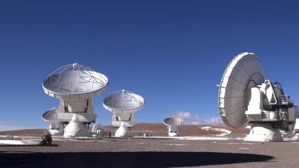 Chajnantor San Pedro Atacama Chile May 2014 Alma Observatory Installations — 图库视频影像