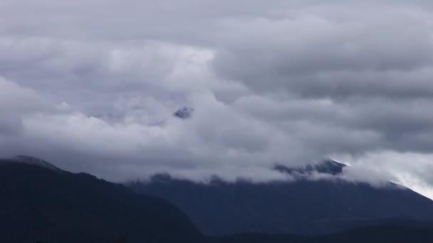 Villarrica Volcano Pucon Chile Dubna2017 Mraky Nad Sopkou Villarrica Puconu — Stock video