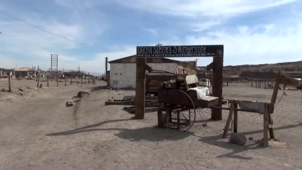 ハンバーストーン サルペッター イクイク 2014年4月8日 チリ北部イキケ県アタカマ砂漠のハンバーストーン サルペッター — ストック動画