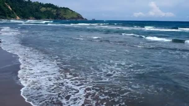 Côtes Une Plage Isolée Indonésienne — Video