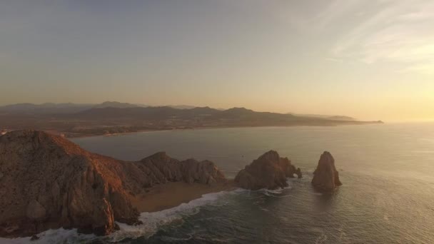 Cabo San Lucas Bogen Von Oben — Stockvideo