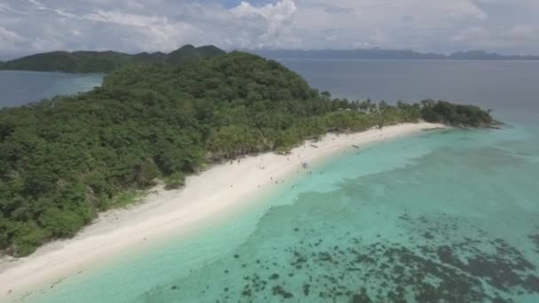 Tiro Aéreo Uma Ilha Tropical Nas Filipinas — Vídeo de Stock