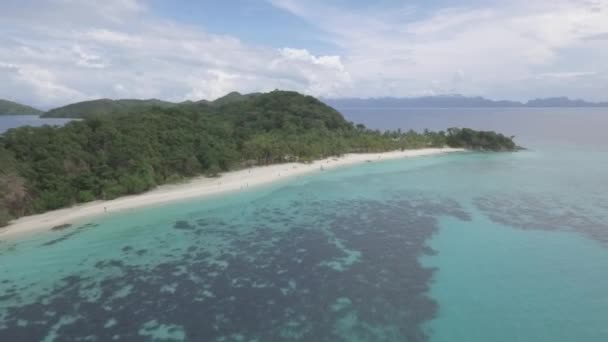 Аэросъемка Тропического Острова Филиппинах — стоковое видео