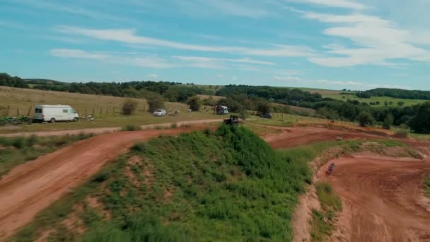 Motocross Beau Saut Ralenti Élevé — Video