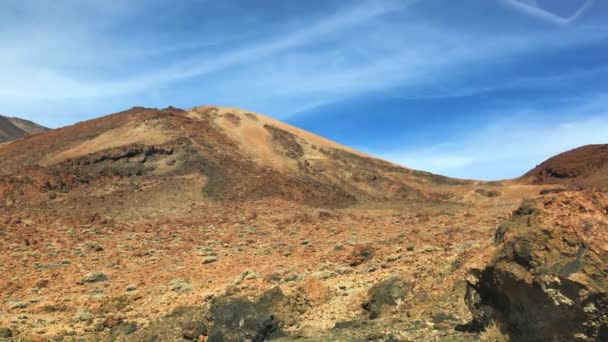 Bergwoestijn Rond Berg Teide — Stockvideo