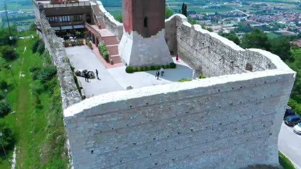Voar Sobre Verdadeiros Castelos Romeu Julieta História Nasceu Uma Pequena — Vídeo de Stock